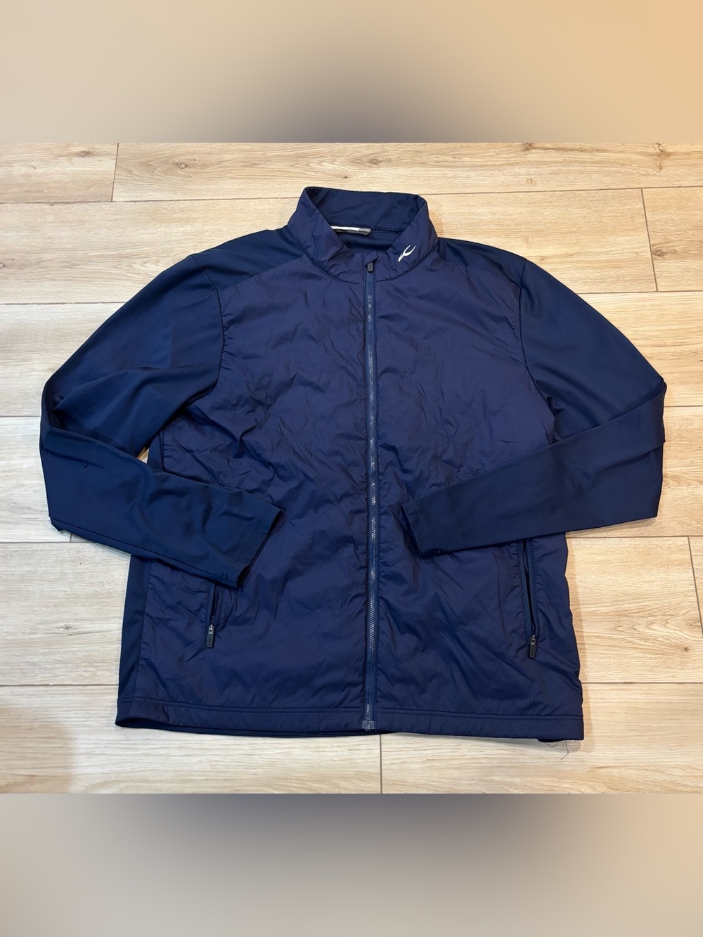 KJUS Retention Jacket 56 2XL Full Zip Insulated Quilted Hybrid Golf Navy Blue